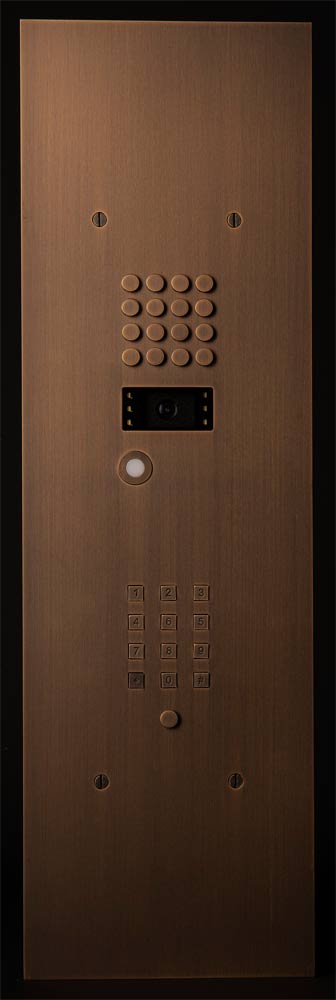 Wizard Bronze rustic IP 1 button large model, keypad and color cam